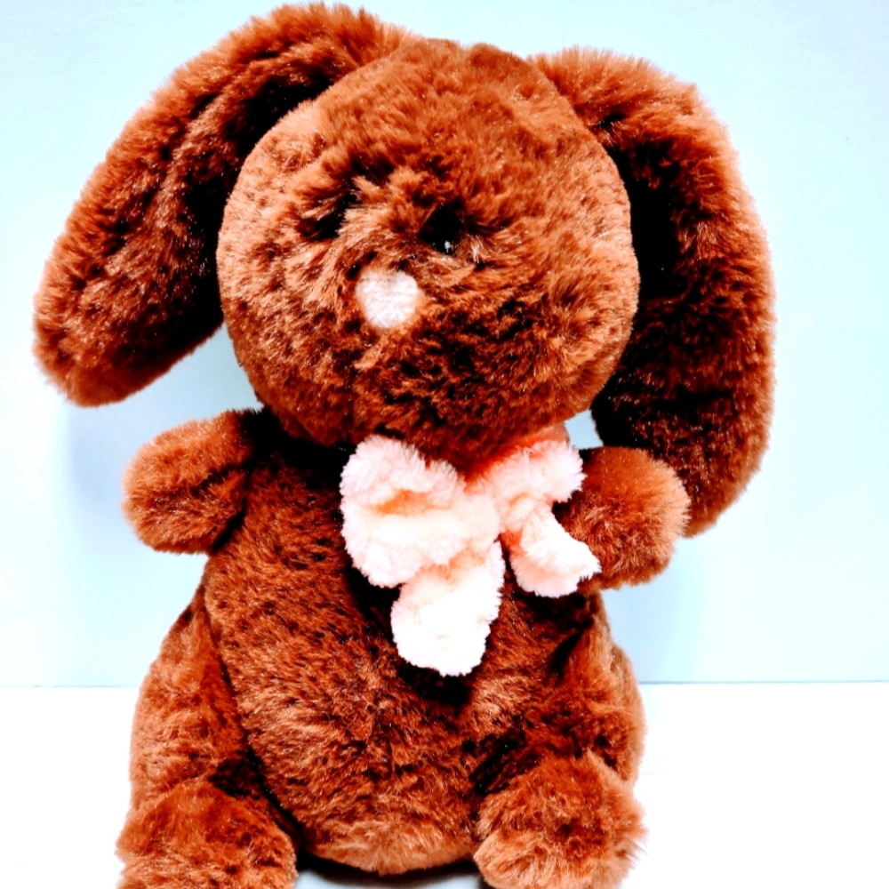 Animal Adventure Chocolate Bunny lop Eared 8 in plush collectible stuffed animal